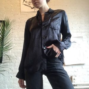 SOLD // Comme Des Garçons BLACK silk top